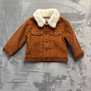 Baby B’gosh Corduroy Jacket with Sherpa Collar Size 9 Months EUC
